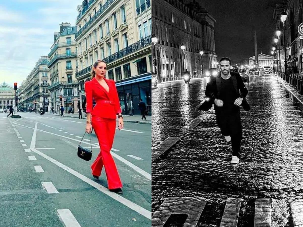 Geraldine Bazán y Alejandro Nones pasean por las calles de París.