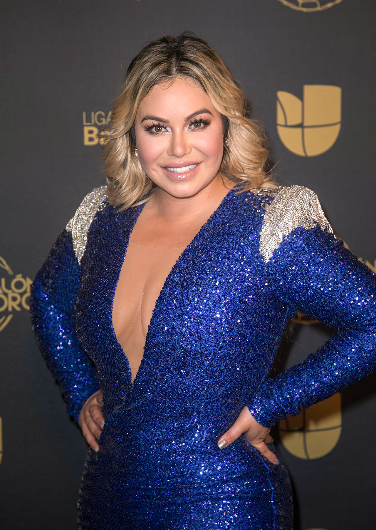 chiquis rivera blue dress Long Sweetheart Lace Beading Elegant Modest Royal Blue Prom Dresses,Ba –  Promfast main image 1