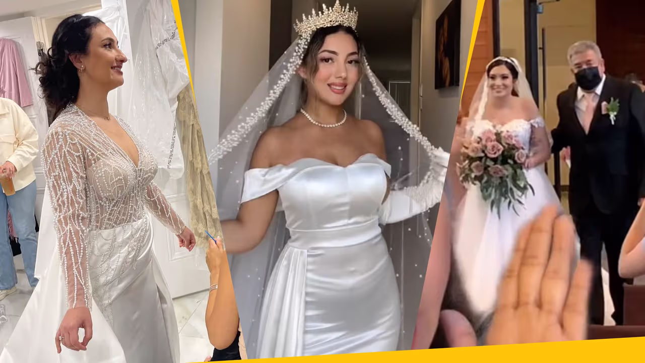 Estas novias vivieron una pesadilla: les arruinaron su vestido de boda ...