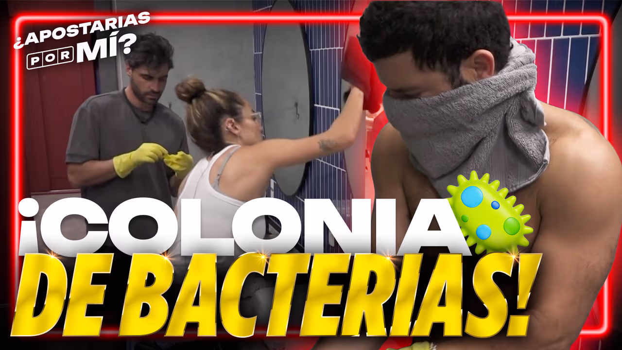 ¡Adrián se pone manos a la obra con la desinfección del baño ...